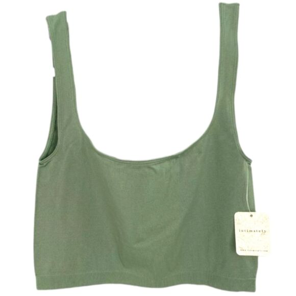 Free People Scoop Neck Top Women Size XS/S Army Green - Picture 5 of 14